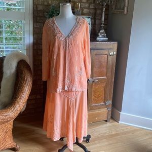 MIDNIGHT VELVET W PIECE SPECIAL OCCASION DRESS XL NEW DRESS & JACKET